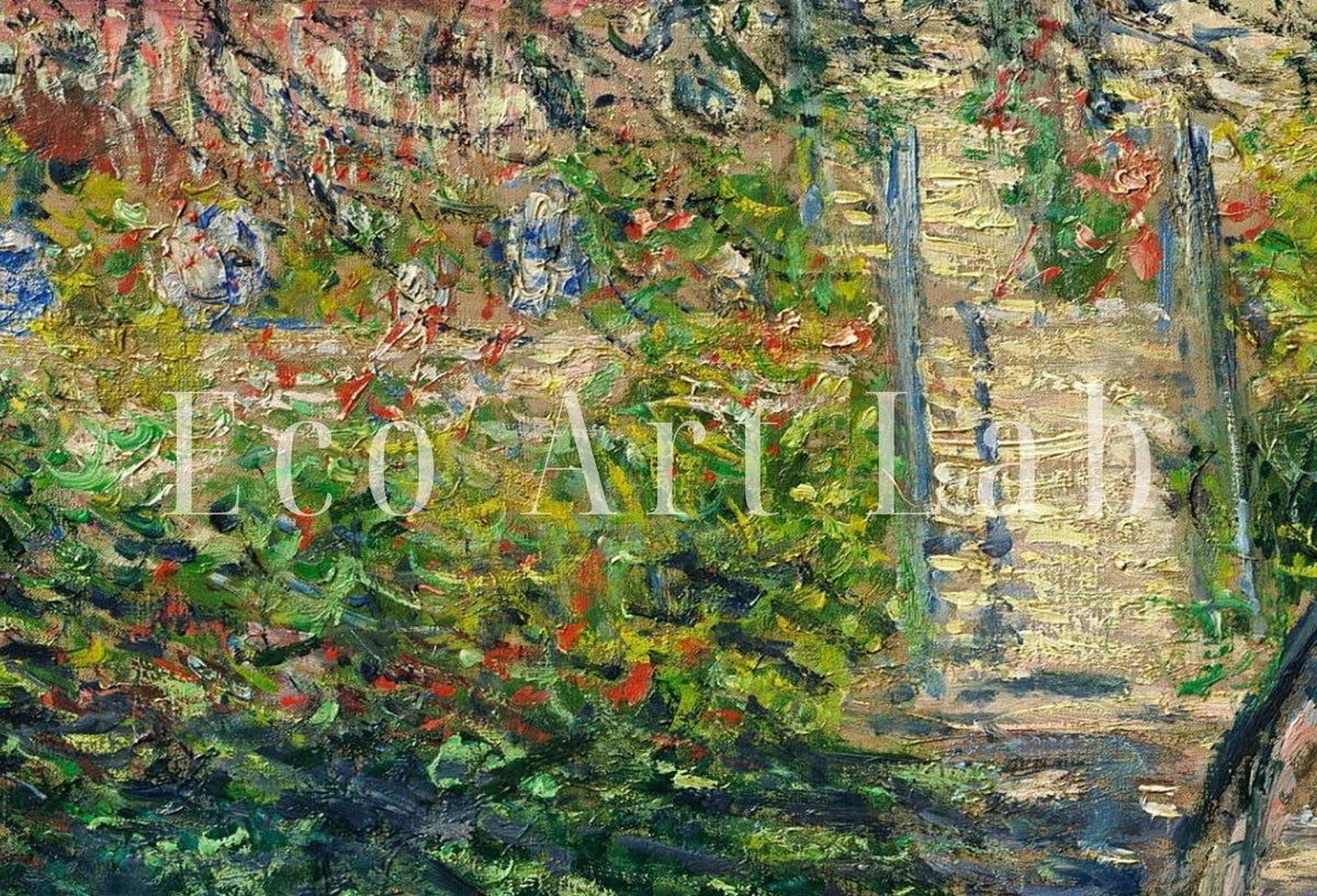 Le jardin de Vétheuil, célèbre peinture de Claude Monet : Téléchargement instantané de la décoration vintage. Impression botanique Monet imprimable pour le mur. Décoration vintage.