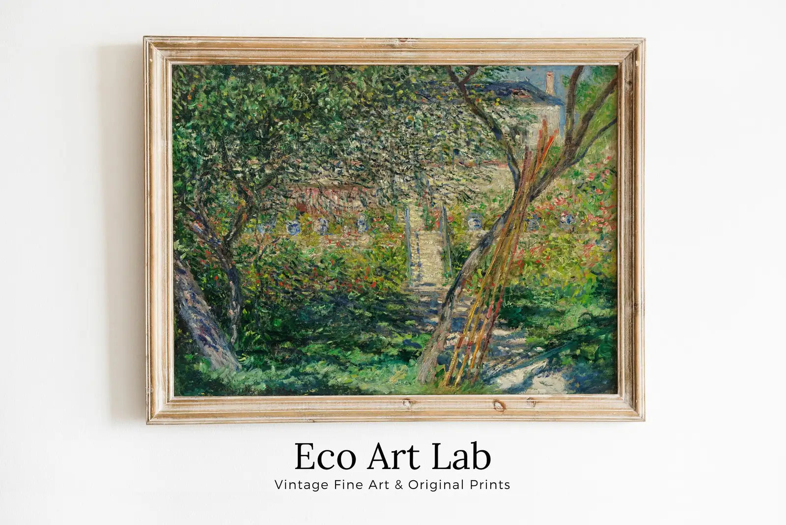 Le jardin de Vétheuil, célèbre peinture de Claude Monet : Téléchargement instantané de la décoration vintage. Impression botanique Monet imprimable pour le mur. Décoration vintage.