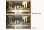 The Last Supper Wall Art – Frame TV Art 8K 4K Download – Jesus Painting Christian Artwork – Samsung Frame TV Decor – Original + AI Restored – Frame TV  Art