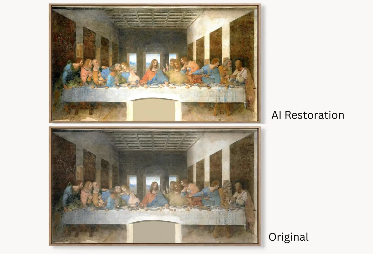 The Last Supper Wall Art – Frame TV Art 8K 4K Download – Jesus Painting Christian Artwork – Samsung Frame TV Decor – Original + AI Restored – Frame TV  Art