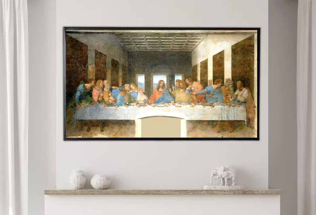 The Last Supper Wall Art – Frame TV Art 8K 4K Download – Jesus Painting Christian Artwork – Samsung Frame TV Decor – Original + AI Restored – Frame TV  Art