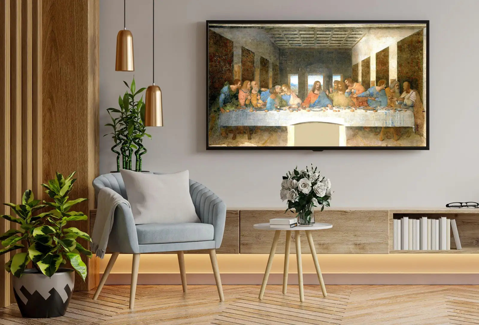 Detail view of artwork from The Last Supper Wall Art. (variation 2)