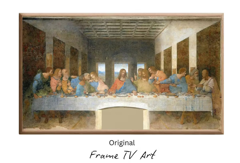The Last Supper Wall Art – Frame TV Art 8K 4K Download – Jesus Painting Christian Artwork – Samsung Frame TV Decor – Original + AI Restored – Frame TV  Art