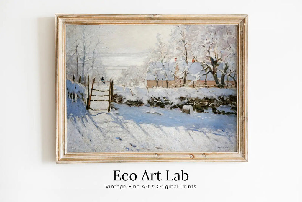 The Magpie Famous Claude Monet Painting. Monet Print Winter Landscape Instant Download Vintage Wall Art. Landscape Painting Printable Art – Printable Wall Art Digital Download – Digital Download