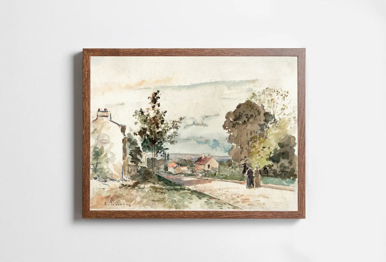 Included artwork preview showing first selection of artworks from The Road from Versailles Countryside Vintage Wall Decor. Antique Landscape Painting. Country Fine Art Print. Printable Instant Download Art.