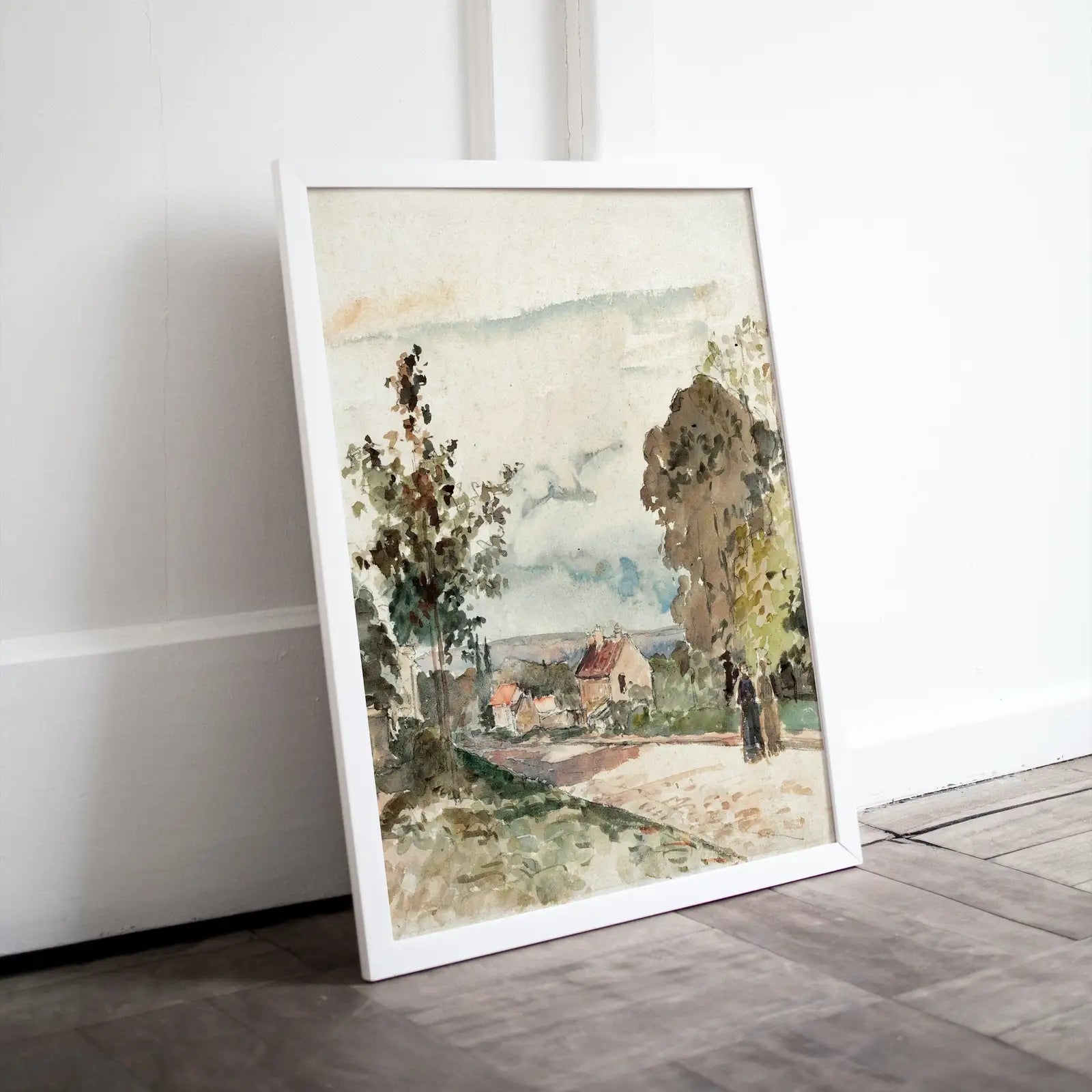 Included artwork preview showing first selection of artworks from The Road from Versailles Countryside Vintage Wall Decor. Country Fine Art Print. Antique Landscape Painting. Printable Instant Download Art.