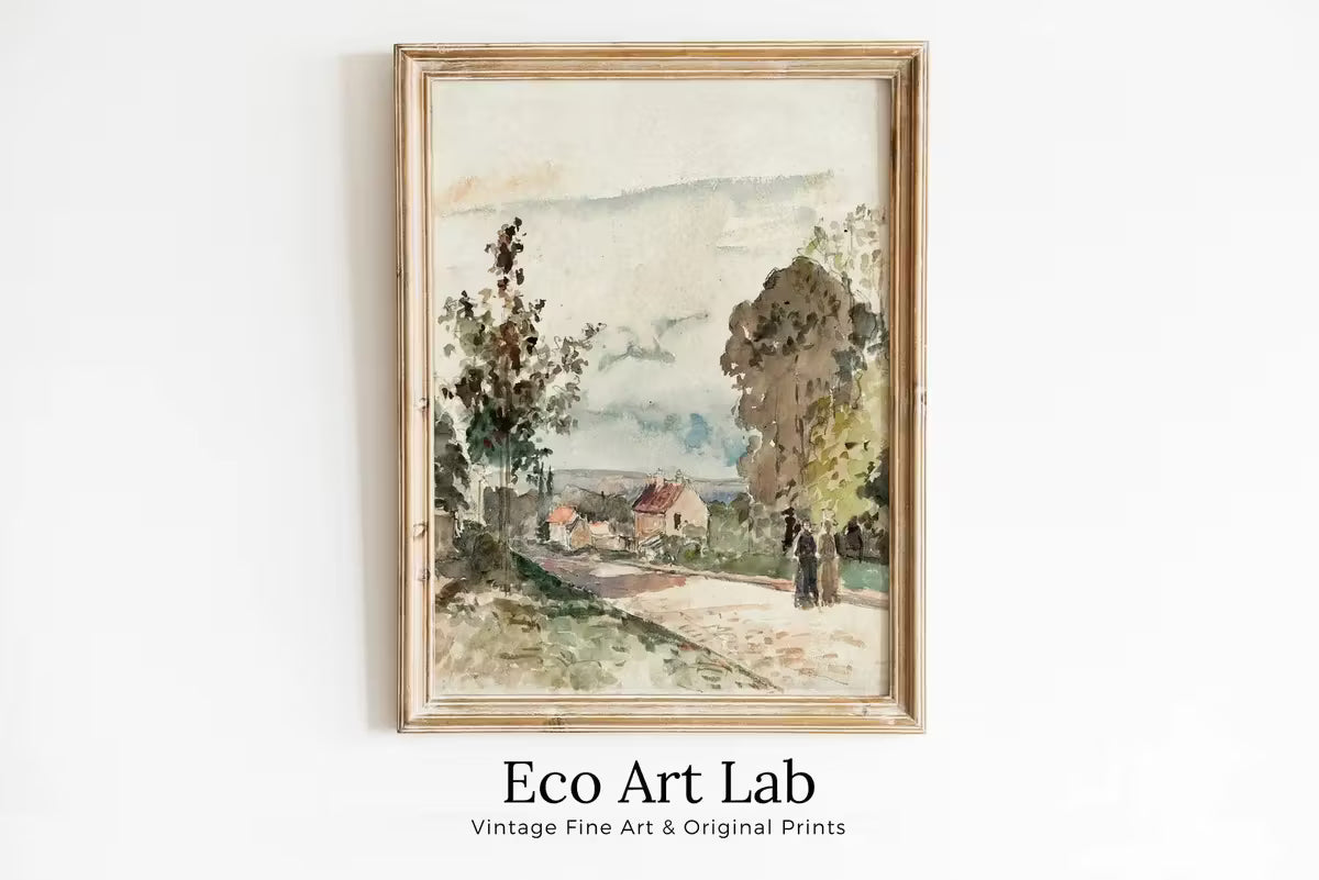 The Road from Versailles Countryside Vintage Wall Decor. Country Fine Art Print. Antique Landscape Painting. Printable Instant Download Art – Printable Wall Art