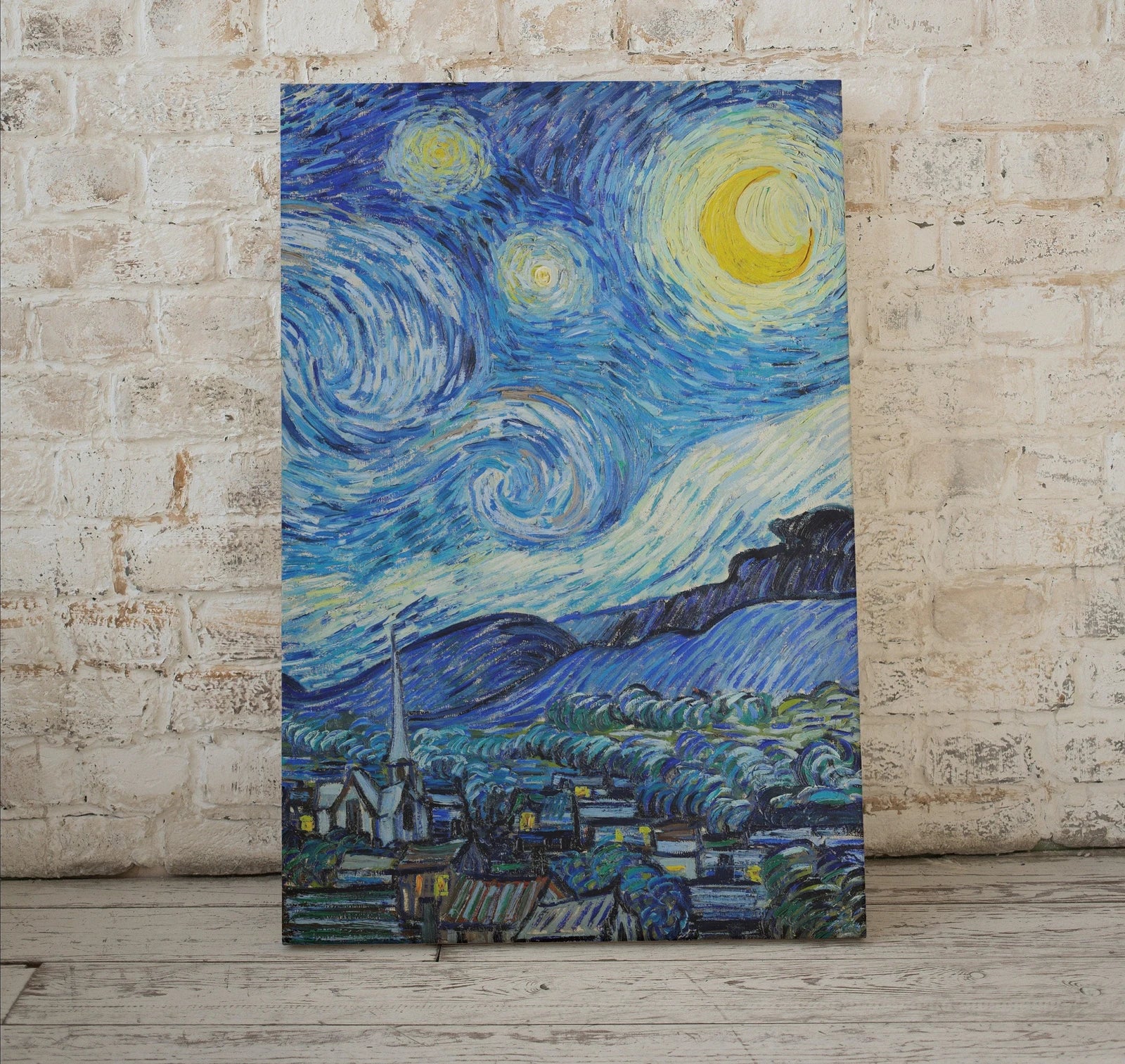 La nuit étoilée de Vincent van Gogh. Impression d’art célèbre. Téléchargement instantané de l’impression de van Gogh. Impression d’art pour la décoration murale.