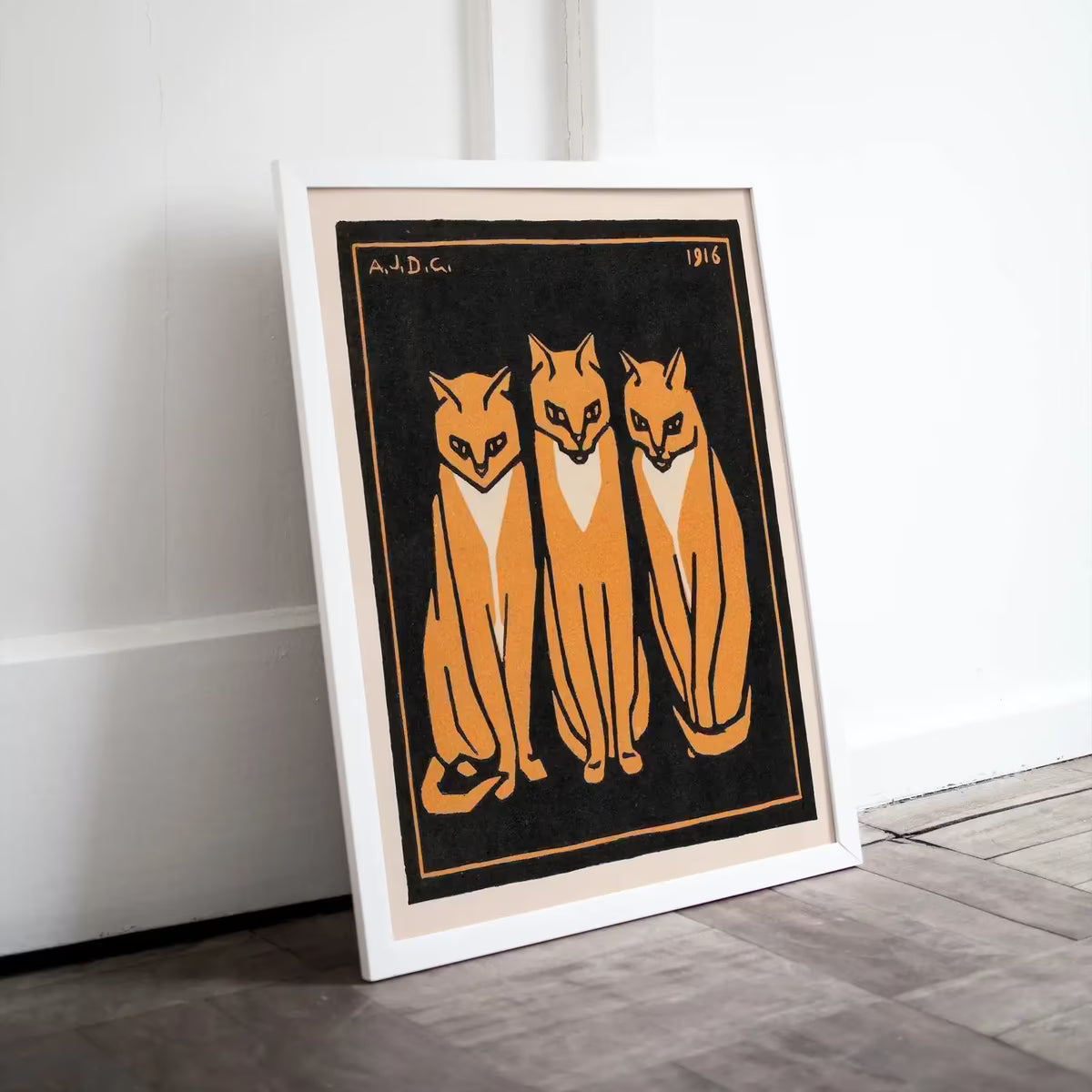 Three Cats Painting Vintage Art Nouveau Print Wall Art. Instant Download Cat Poster Julie De Graag Printable Wall Art. Art Nouveau Poster – Printable Wall Art