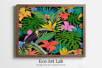 Toucan Wall Art Print, Wildlife Nature Botanical Illustration. Bright Colorful Decor. Tropical Bird Picture. Printable  – Printable Wall Art