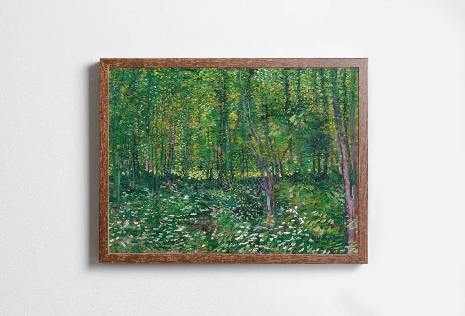 Arbres et sous-bois par Vincent van Gogh. Téléchargement instantané, tableau vintage de forêt