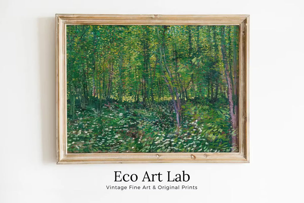 Trees and Undergrowth by Vincent van Gogh. Famous Printable Art. Instant Download van Gogh Print. Vintage Forest Painting. Fine Art Print – Printable Wall Art