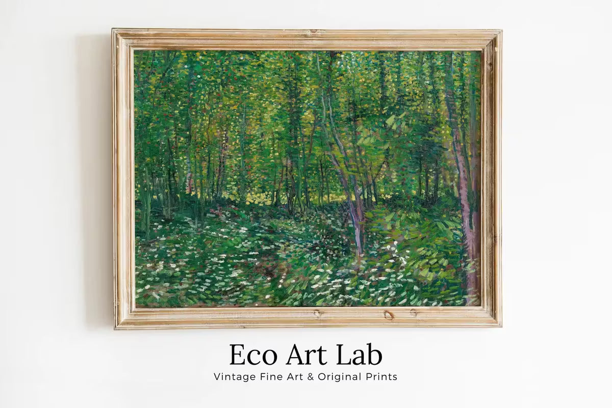 Trees and Undergrowth by Vincent van Gogh. Famous Printable Art. Instant Download van Gogh Print. Vintage Forest Painting. Fine Art Print – Printable Wall Art