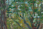 Detail view of artwork from Trees in Nederlands Vincent van Gogh Famous Printable Art. Instant Download van Gogh Print. Vintage Forest Painting. Fine Art Print. (variation 2)