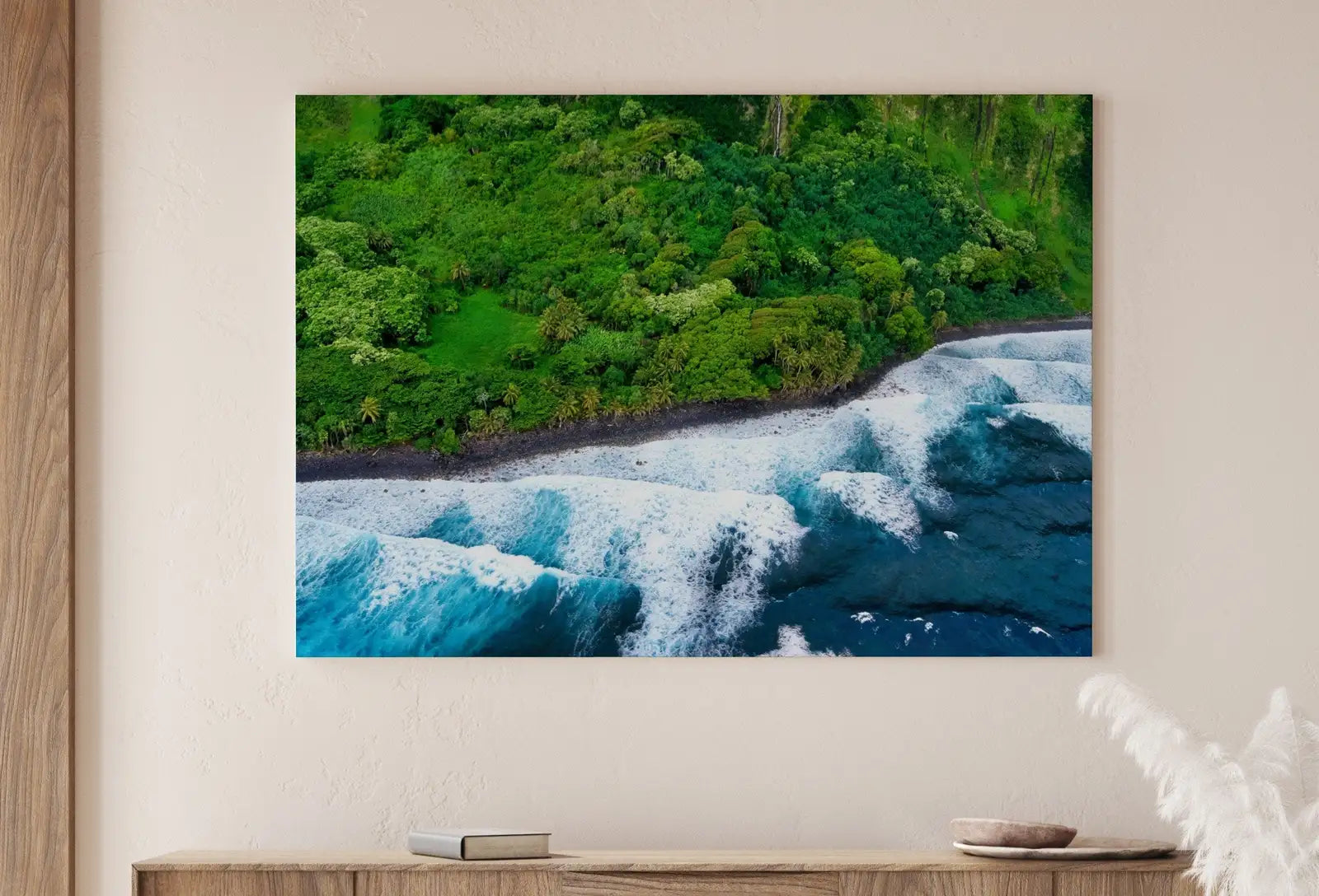 Second included artwork preview from Tropical Beach Top View Digital Home Decor. Printable Wall Art. Beach & Trees Nautical Wall Decor Blue Waves Art Prints, Coastal Wall Art featuring various scenes.