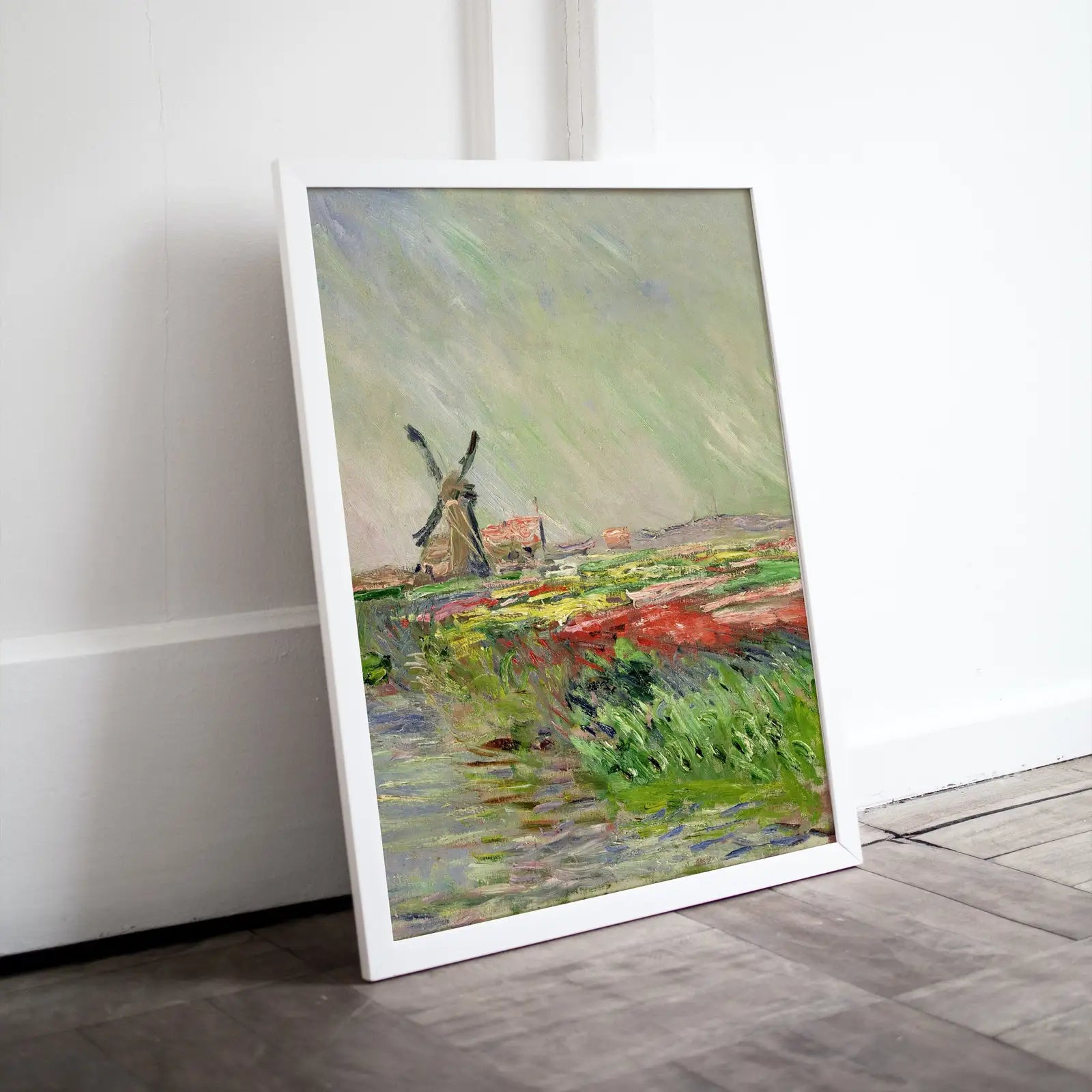 Included artwork preview showing first selection of artworks from Tulip Field in Holland Claude Monet Instant Download Vintage Decor. Famous Monet Painting. Monet Landscape Printable Wall Art. Vintage Decor.