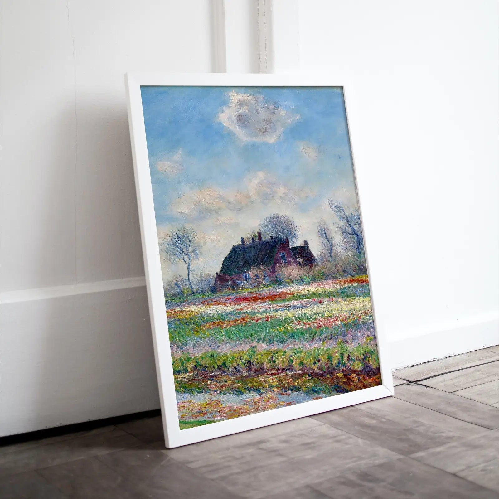 Included artwork preview showing first selection of artworks from Tulip Fields Claude Monet Painting Famous Monet Art. Instant Download Vintage Decor. Vintage Landscape Tulip Printable Wall Art Spring Decor.