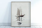 Included artwork preview showing first selection of artworks from Two Masted Schooner Boat At Sea Print, Nautical Wall Decor, Sailboat Print Boat Art, Printable Wall Art, Digital Print, Boat Print Wall Art.