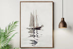 Two Masted Schooner Boat At Sea Print, Nautical Wall Decor, Sailboat Print Boat Art, Printable Wall Art, Digital Print, Boat Print Wall Art – Printable Wall Art