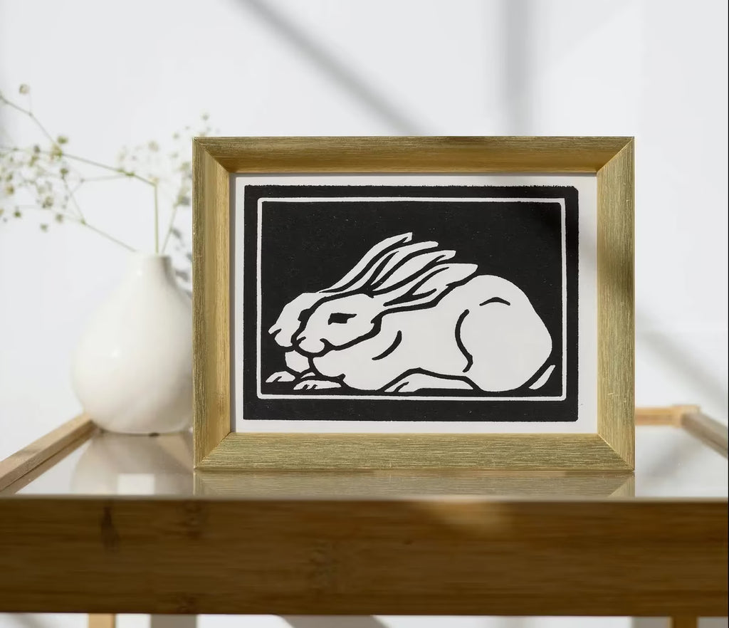 Two Rabbits Vintage Art Nouveau Print Wall Art. Instant Download Retro Rabbit Painting Julie De Graag Printable Wall Art, Art Nouveau Poster – Printable Wall Art