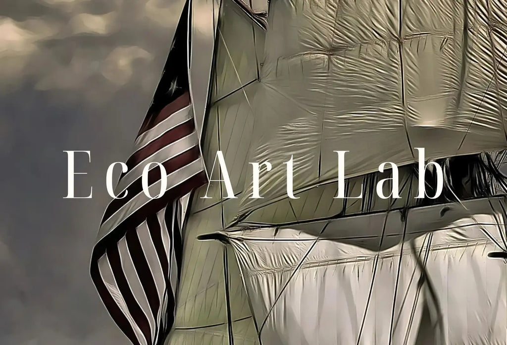 Included artwork preview showing first selection of artworks from USS Constitution "Old Ironsides" Sailing Ship at Full Sail. Sailboat Print, Printable Wall Art Digital Print, Nautical Wall Decor Boat Print.
