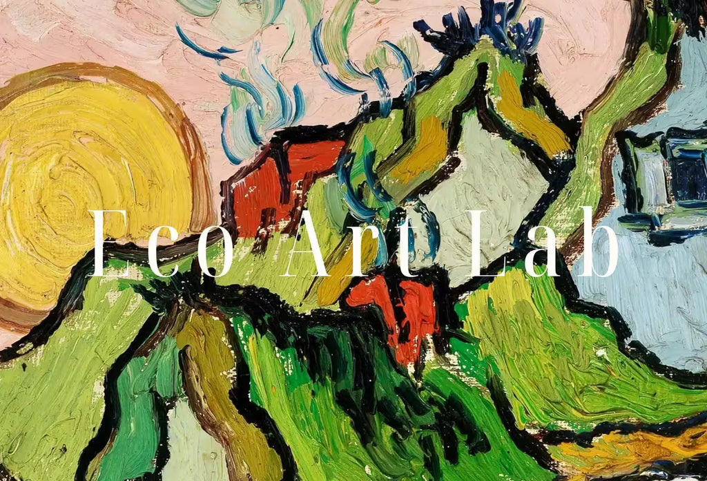 Van Gogh Houses and Figure Painting Printable Famous Print. Instant Download. Farmhouse van Gogh Print. Vintage Fine Art  – Printable Wall Art