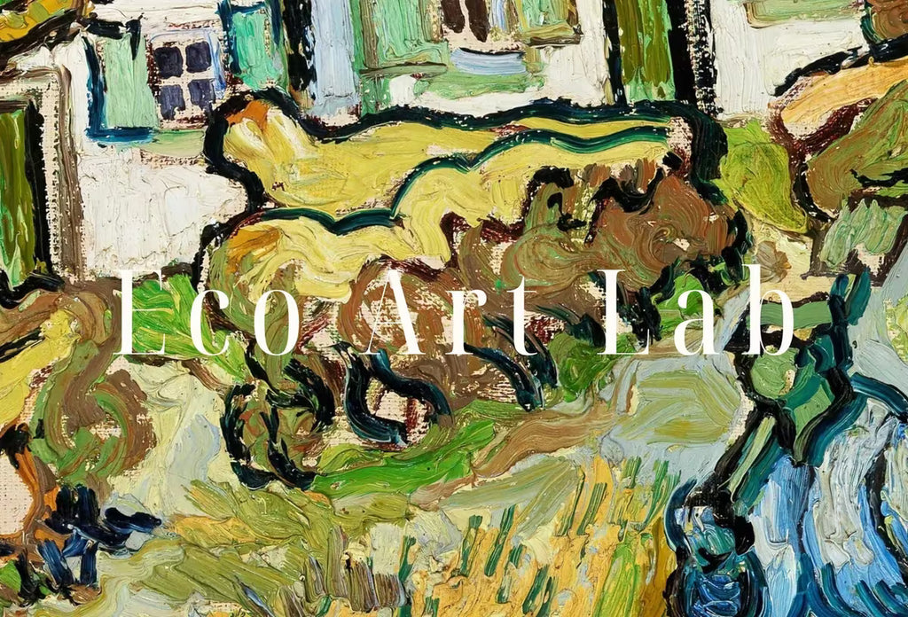 Van Gogh Houses and Figure Painting Printable Famous Print. Instant Download. Farmhouse van Gogh Print. Vintage Fine Art  – Printable Wall Art