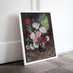 Included artwork preview showing first selection of artworks from Vase with Carnations Painting, Famous van Gogh Art Print. Instant Download Printable van Gogh Fine Art. Vintage Still Life Flowers Painting.