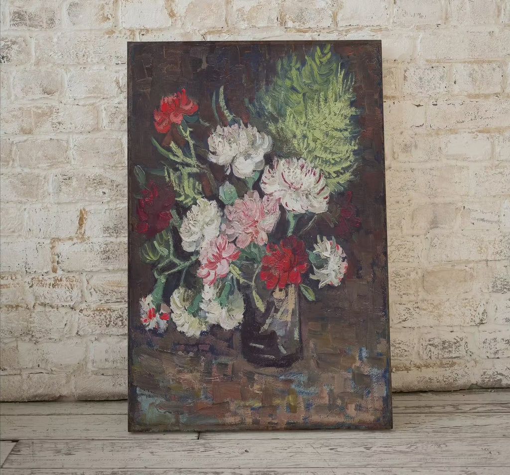 Vase with Carnations Painting, Famous van Gogh Art Print. Instant Download Printable van Gogh Fine Art. Vintage Still Life Flowers Painting – Printable Wall Art