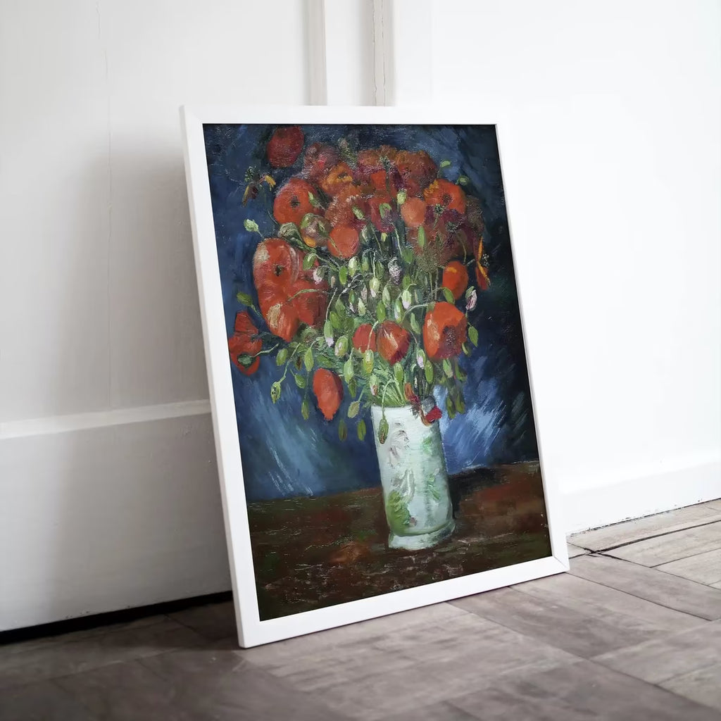 Vase with Poppies Painting, Famous van Gogh Art Print. Instant Download Printable van Gogh Fine Art. Vintage Still Life Red Poppies Painting – Printable Wall Art