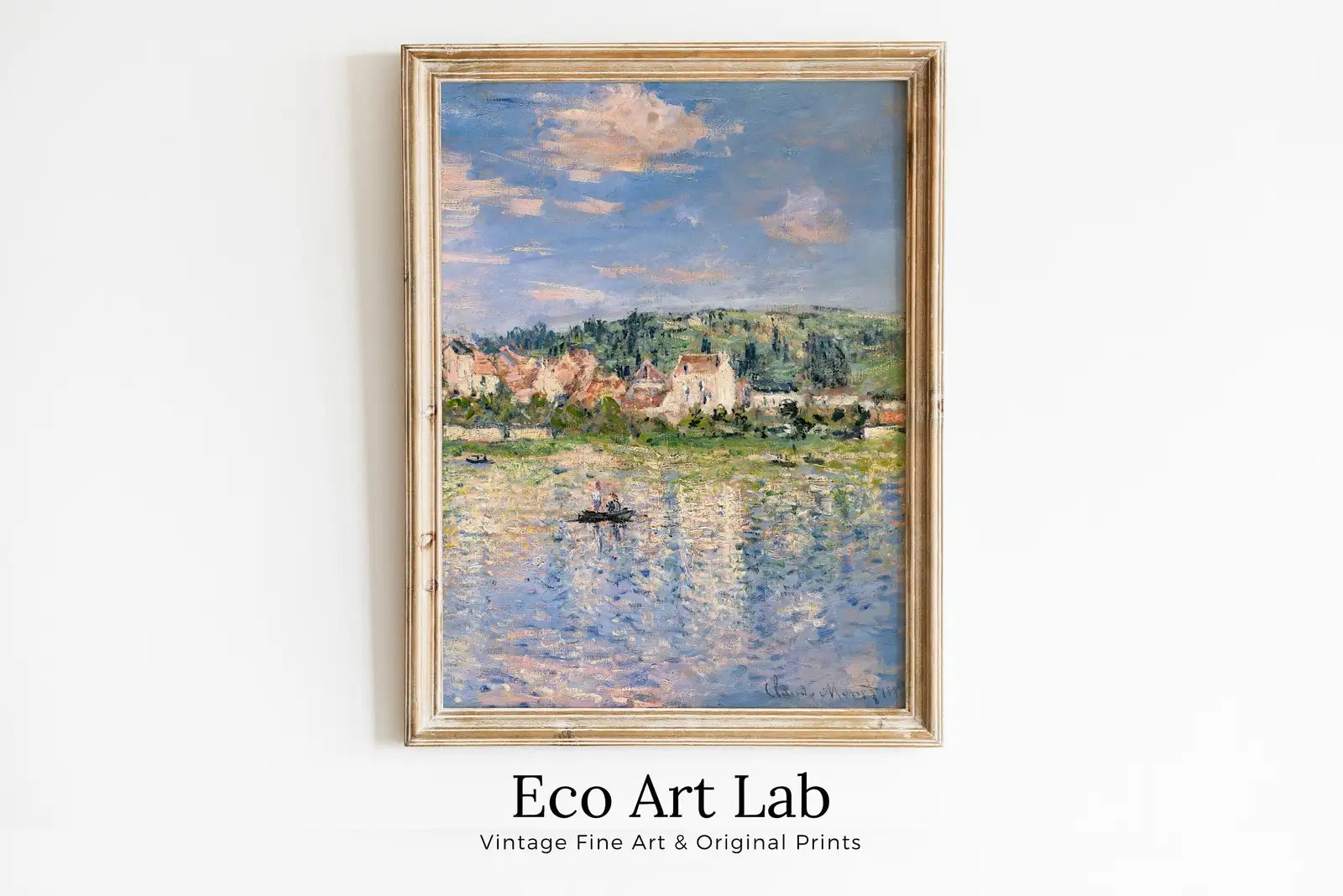 Framed view of Vétheuil in Summer Claude Monet Painting Famous Monet Art. Instant Download Vintage Decor. Monet Landscape Printable Wall Art. Vintage Decor – printable wall art digital download.