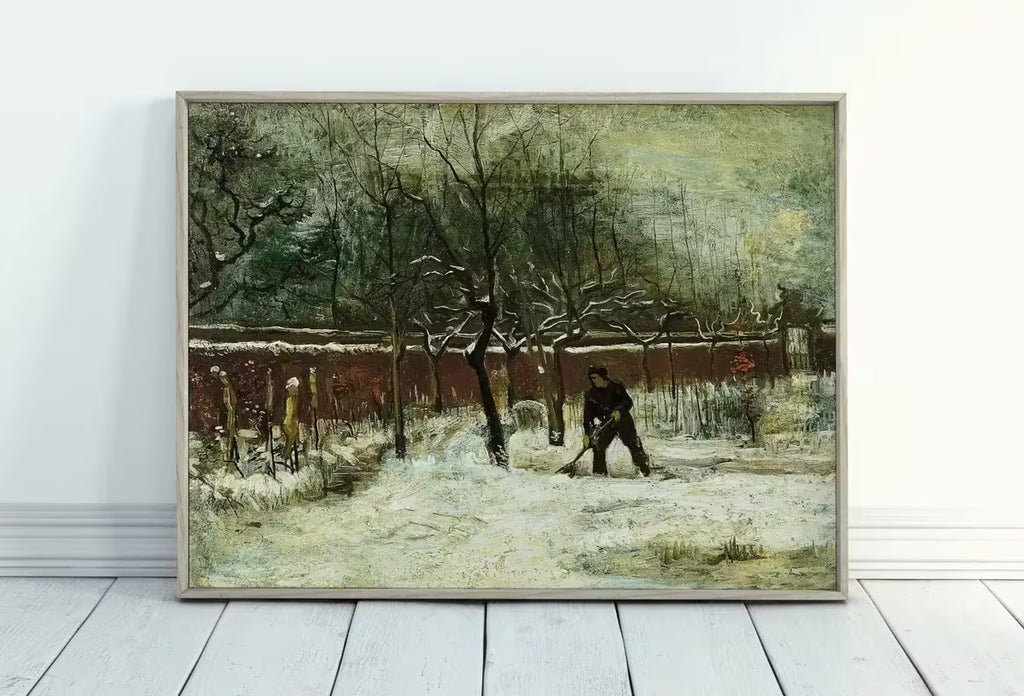 Vicarage Garden Under Snow by Vincent van Gogh. Printable Famous Art Print. Instant Download van Gogh Print Vintage Painting. Fine Art Print – Printable Wall Art