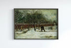 Vicarage Garden Under Snow by Vincent van Gogh. Printable Famous Art Print. Instant Download van Gogh Print Vintage Painting. Fine Art Print – Printable Wall Art