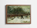 Vicarage Garden Under Snow by Vincent van Gogh. Printable Famous Art Print. Instant Download van Gogh Print Vintage Painting. Fine Art Print – Printable Wall Art Digital Download