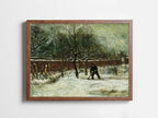 Vicarage Garden Under Snow by Vincent van Gogh. Printable Famous Art Print. Instant Download van Gogh Print Vintage Painting. Fine Art Print – Printable Wall Art
