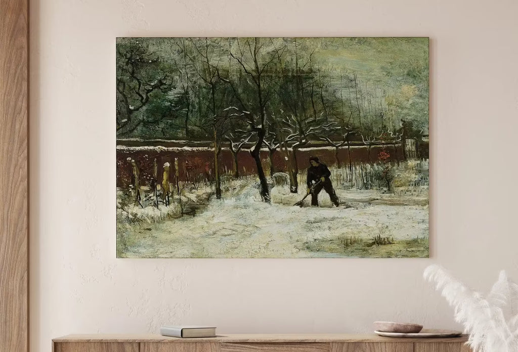 Vicarage Garden Under Snow by Vincent van Gogh. Printable Famous Art Print. Instant Download van Gogh Print Vintage Painting. Fine Art Print – Printable Wall Art