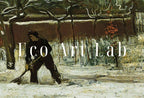 Vicarage Garden Under Snow by Vincent van Gogh. Printable Famous Art Print. Instant Download van Gogh Print Vintage Painting. Fine Art Print – Printable Wall Art Digital Download