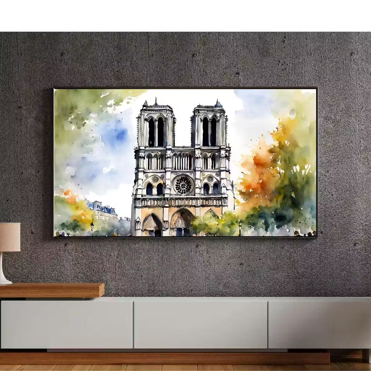 View Of Notre Dame Art I Cathedral Wall Decor I Frame TV 4K Digital Art For Samsung Frame TV – Frame TV  Art
