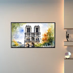 View Of Notre Dame Art I Cathedral Wall Decor I Frame TV 4K Digital Art For Samsung Frame TV – Frame TV Digital Download Art – Digital Download