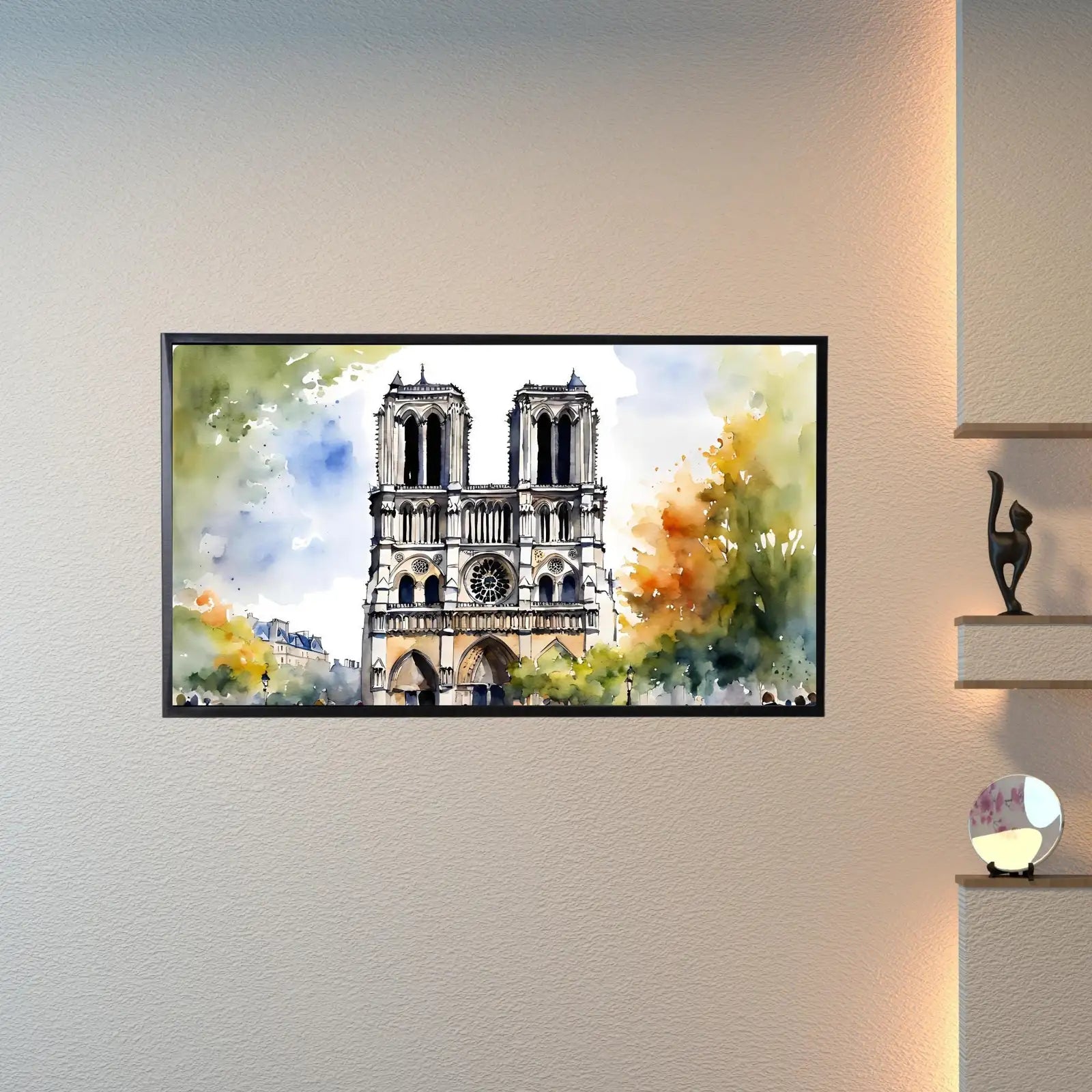 View Of Notre Dame Art I Cathedral Wall Decor I Frame TV 4K Digital Art For Samsung Frame TV – Frame TV Digital Download Art – Digital Download