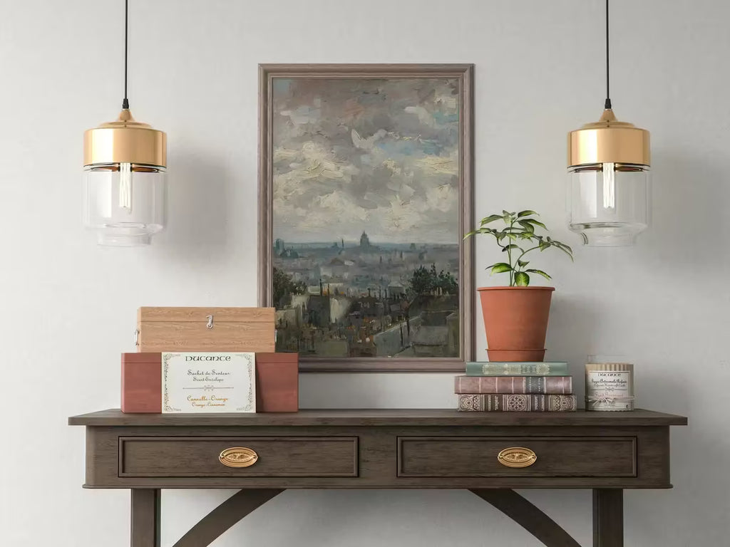 View of Paris Vincent van Gogh Printable Famous Oil Painting. Instant Download van Gogh Print European Landscape Vintage Wall Decor Fine Art – Printable Wall Art