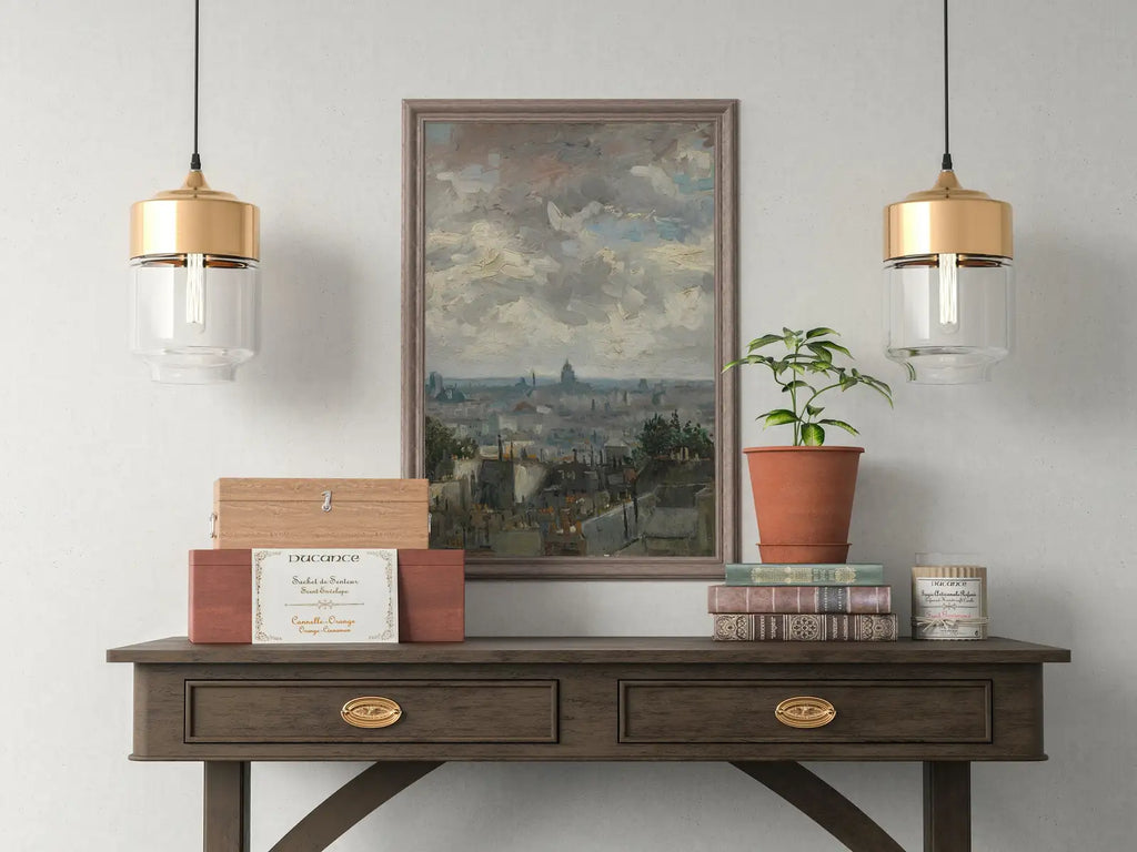 View of Paris Vincent van Gogh Printable Famous Oil Painting. Instant Download van Gogh Print European Landscape Vintage Wall Decor Fine Art – Printable Wall Art Digital Download – Digital Download