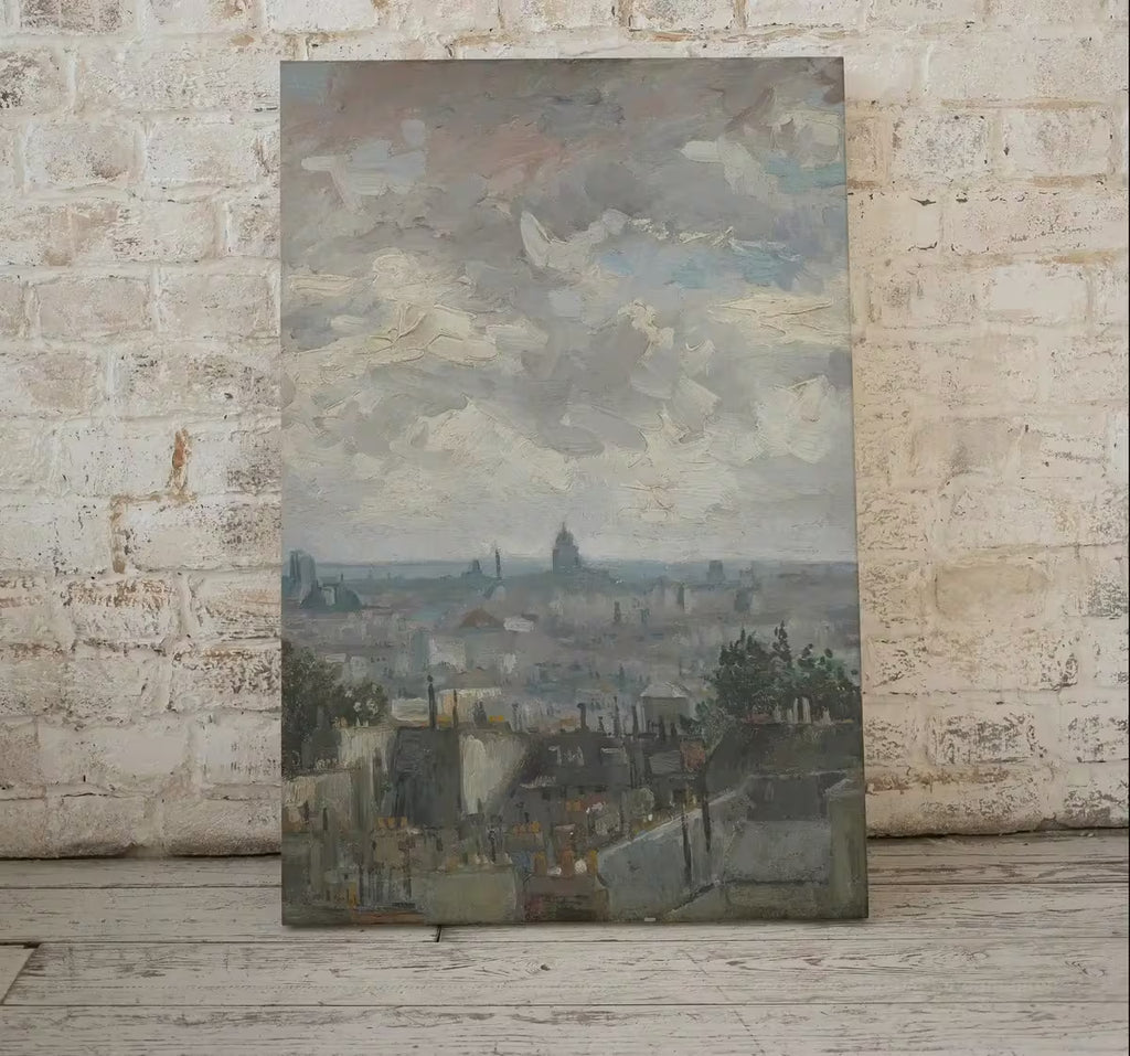 View of Paris Vincent van Gogh Printable Famous Oil Painting. Instant Download van Gogh Print European Landscape Vintage Wall Decor Fine Art – Printable Wall Art