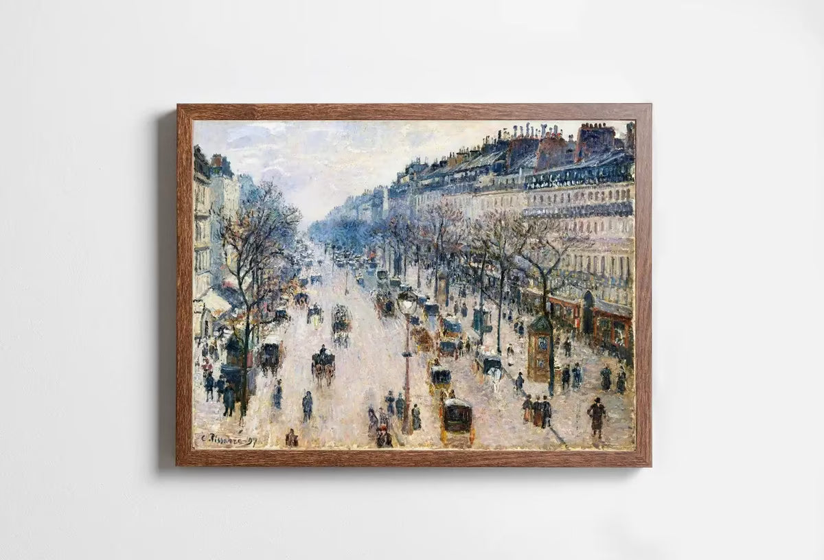 View of The Boulevard Montmartre in Paris Painting. Printable Famous Art Print Instant Download Vintage Cityscape Wall Decor. Fine Art Print – Printable Wall Art