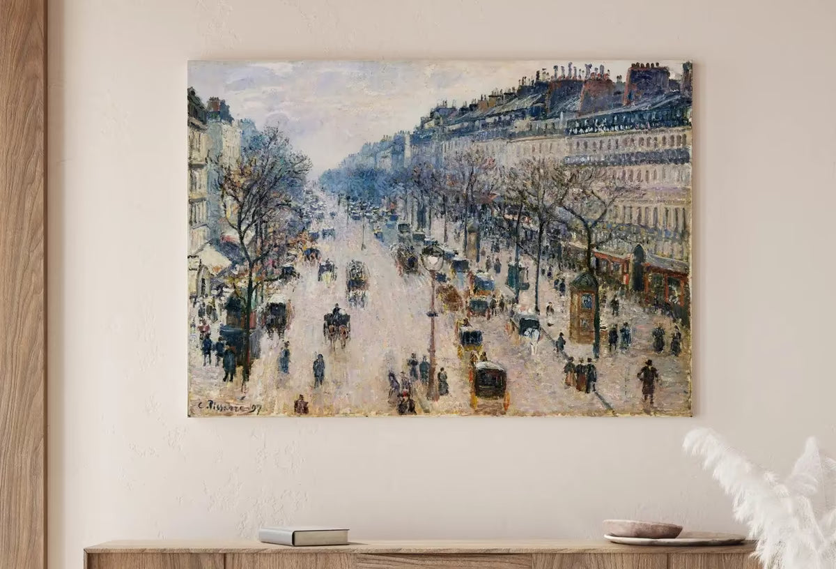 View of The Boulevard Montmartre in Paris Painting. Printable Famous Art Print Instant Download Vintage Cityscape Wall Decor. Fine Art Print – Printable Wall Art