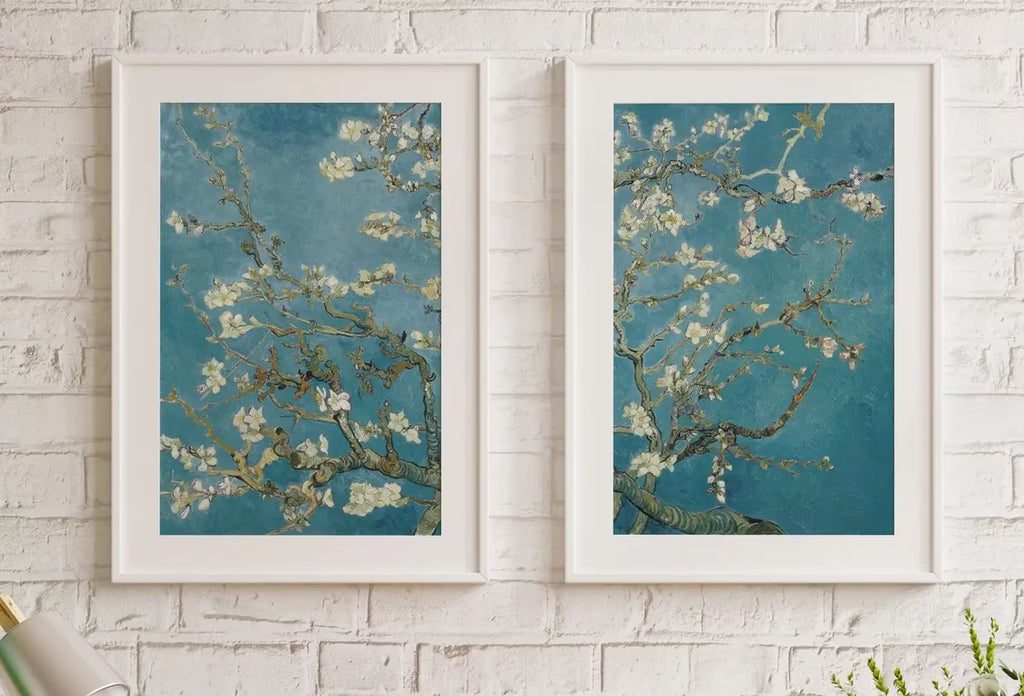 Vincent van Gogh Almond Blossom. Set of 2 Prints. Printable Famous Fine Art Prints. Instant Download. Vintage Botanical 2 Piece Wall Art – Printable Wall Art Set