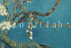 Detail view of artwork from Vincent van Gogh Almond Blossom. Set of 2 Prints. Printable Famous Fine Art Prints. Instant Download. Vintage Botanical 2 Piece Wall Art. (variation 2)