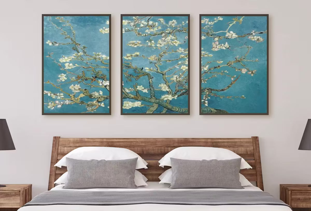 Vincent van Gogh Almond Blossom Set of 3 Prints. Printable Famous Art Prints. Instant Download van Gogh Set of Three Prints. Botanical Art – Printable Wall Art Set