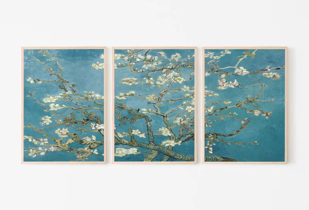 Vincent van Gogh Almond Blossom Set of 3 Prints. Printable Famous Art Prints. Instant Download van Gogh Set of Three Prints. Botanical Art – Printable Wall Art Set