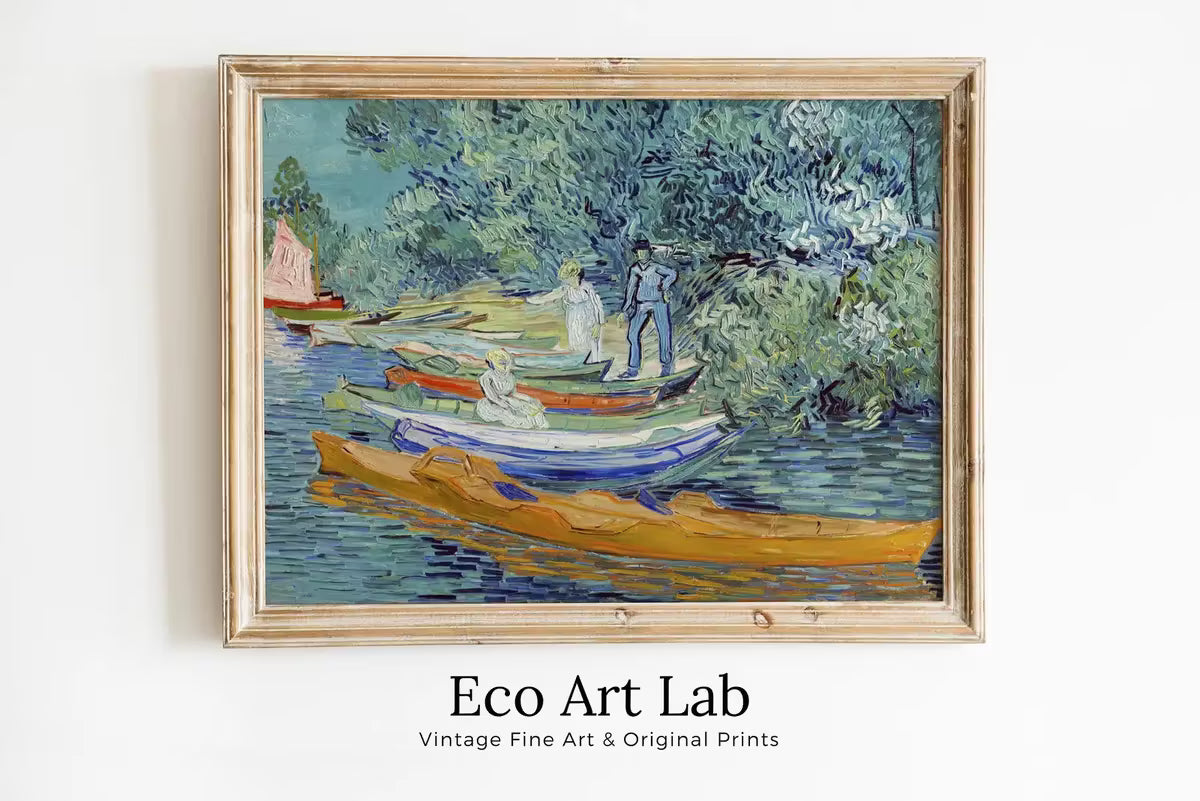 Vincent van Gogh Bank of the Oise at Auvers Printable Famous Art Prints. Instant Download van Gogh Print Vintage Painting. Fine Art Print – Printable Wall Art